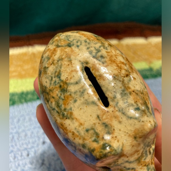 Vintage Piggy Bank Pig Knick Knack Small Pottery Handmade Crafty - Picture 5 of 16